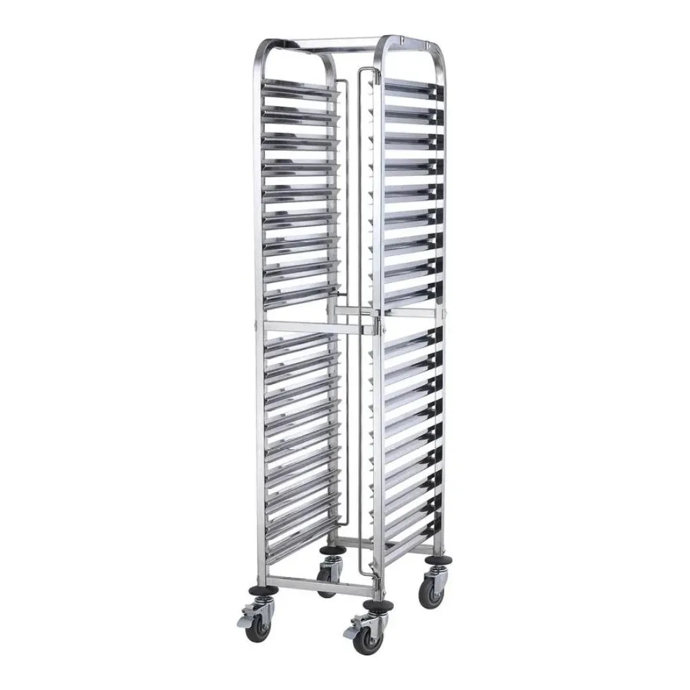 Winco SRK-36 36-Tier Stainless Steel Steam Table/Food Pan Rack with 1.5"-1.75" Spacing