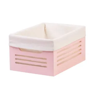 Wooden Pink Storage Bins - Small  (Wholesale)