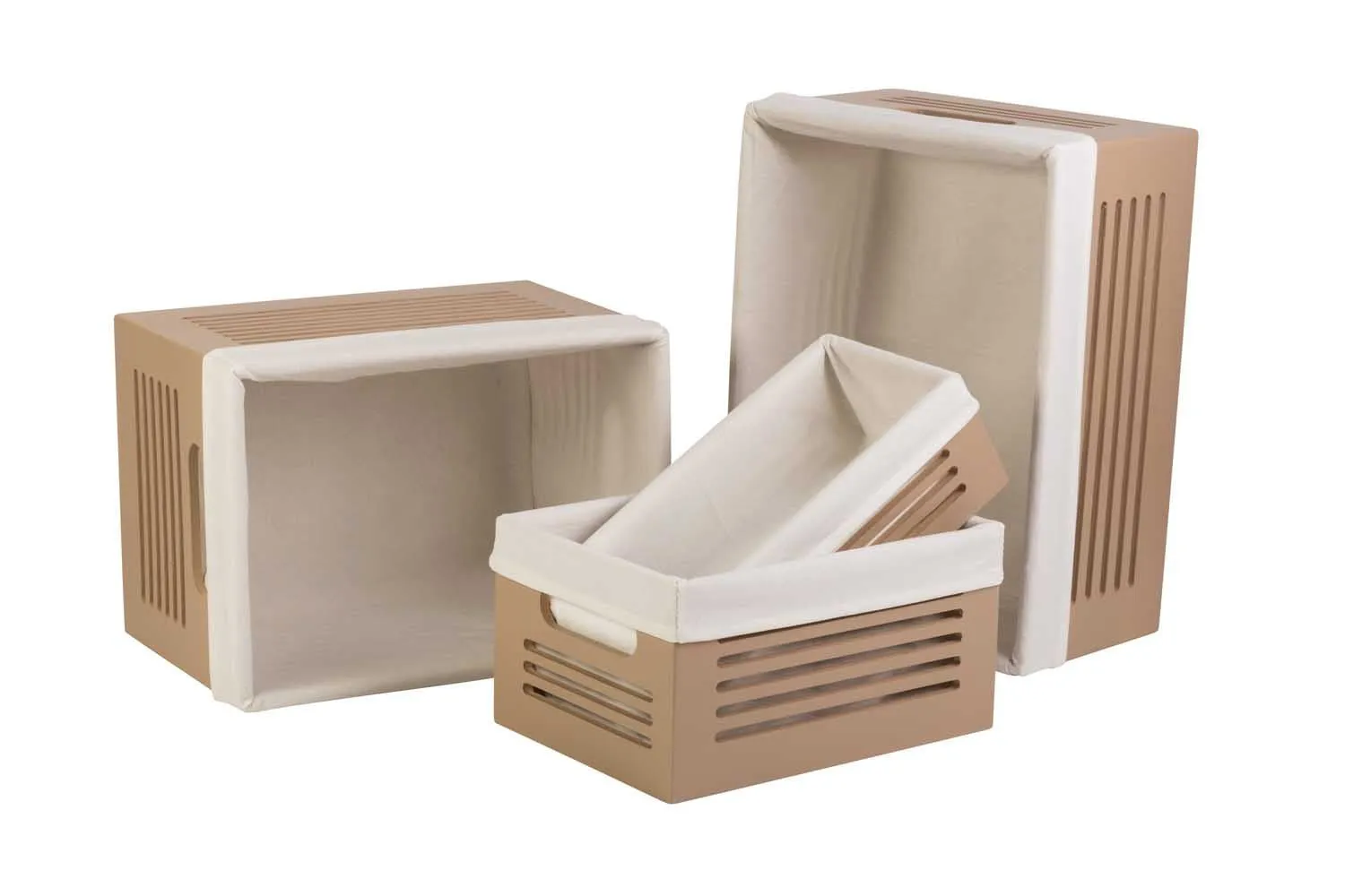 Wooden Tan Storage Bins - Extra Small  (Wholesale)