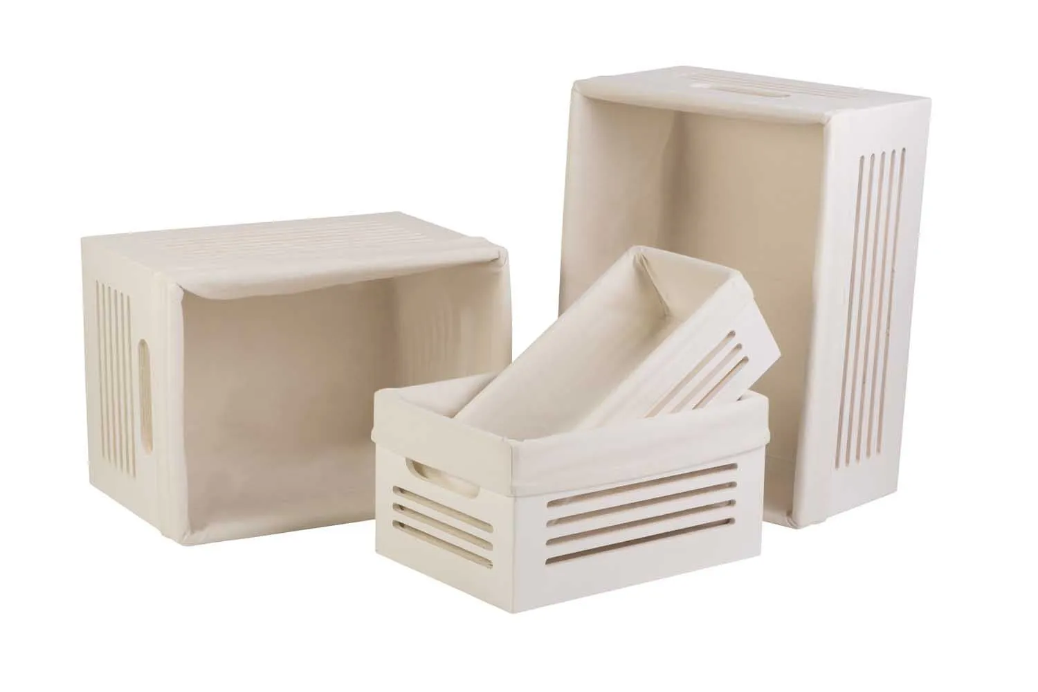 Wooden White Storage Bins - Extra Small  (Wholesale)