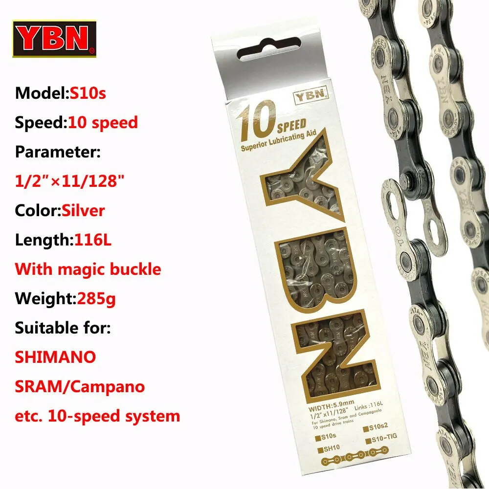 YBN Bike Chain Road Mountain Bicycle 10/11/12 Speed Chains MTB 10v 11v 12v For SHIMANO SRAM Parts With Links Lock